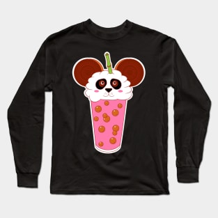 Boba tea panda Long Sleeve T-Shirt